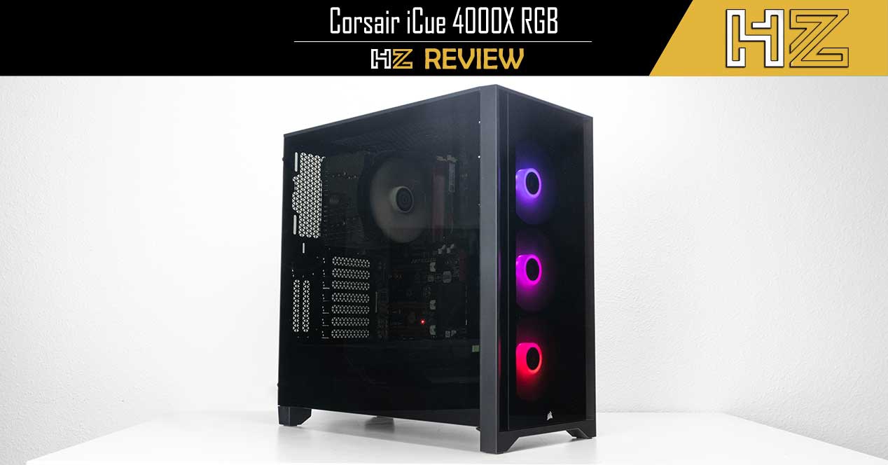 Corsair iCUE 4000X RGB Black Cristal Templado - Caja/Torre